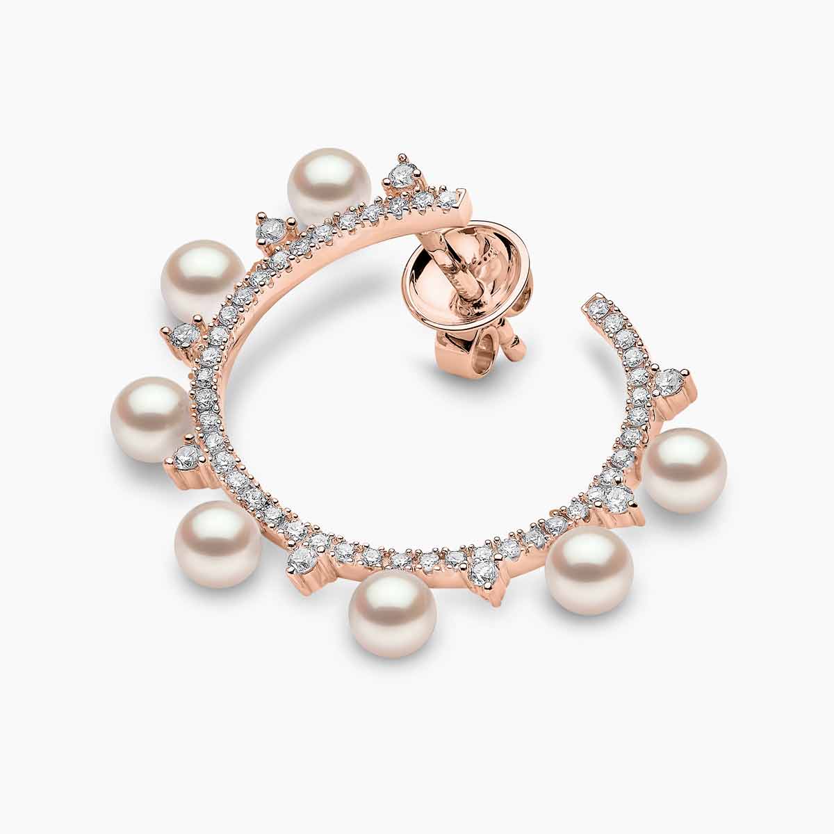 Rose Gold / White Japanese Akoya