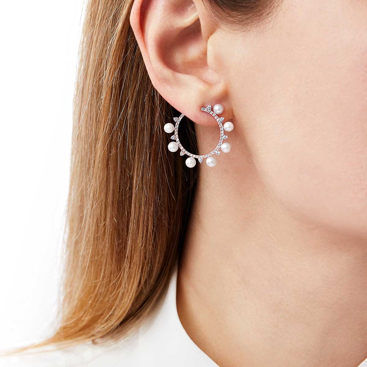 Rose Gold / White Japanese Akoya