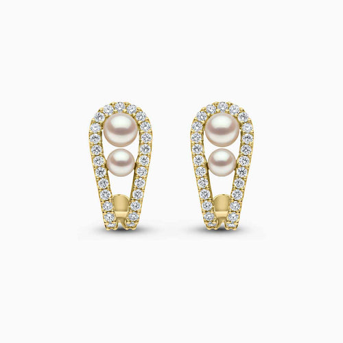 Yellow Gold/ White Japanese Akoya