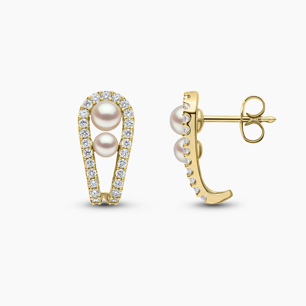 Yellow Gold / White Japanese Akoya