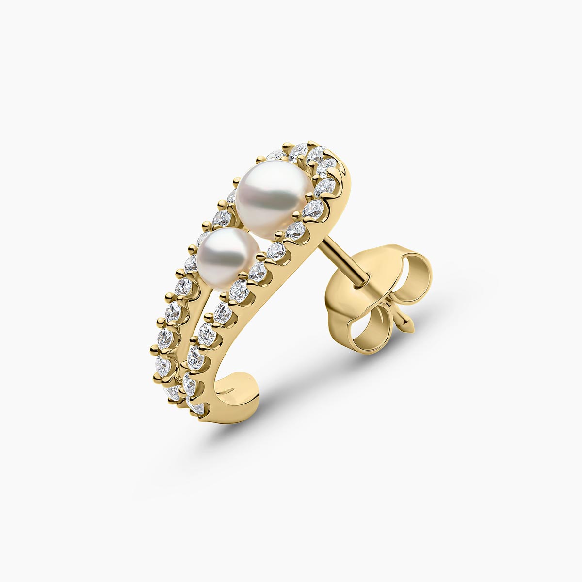 Yellow Gold / White Japanese Akoya