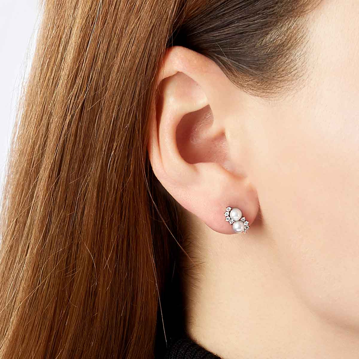 Rose Gold / White Japanese Akoya