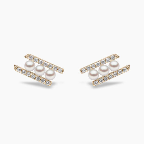 Yellow Gold / White Japanese Akoya