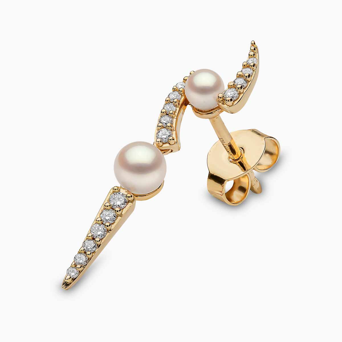 Yellow Gold / White Japanese Akoya