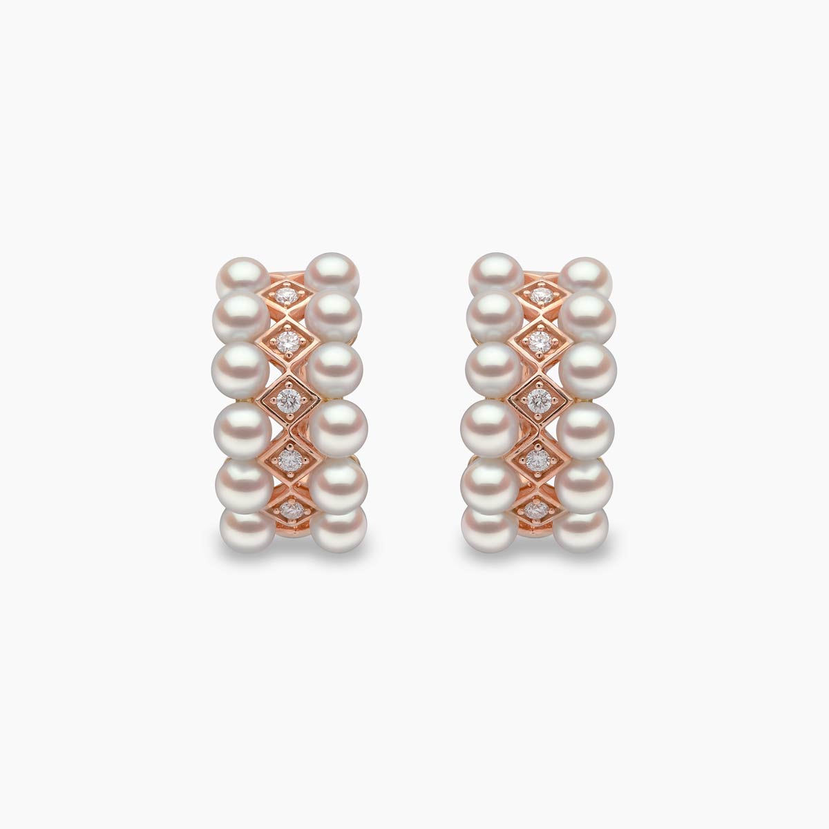 Rose Gold / White Japanese Akoya