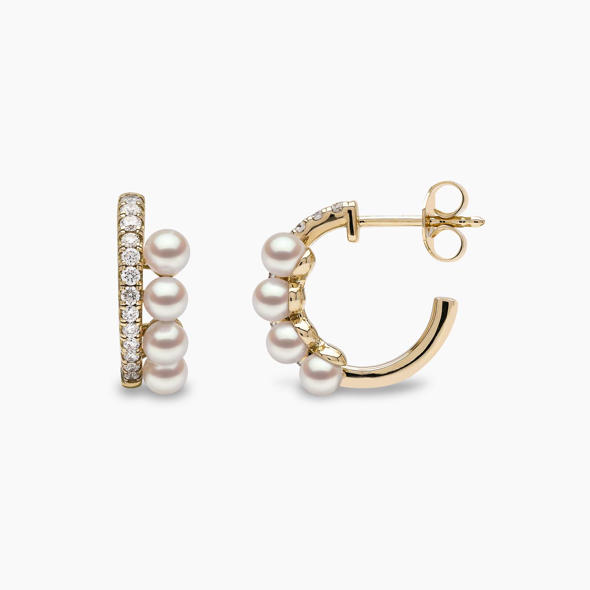 Yellow Gold / White Japanese Akoya