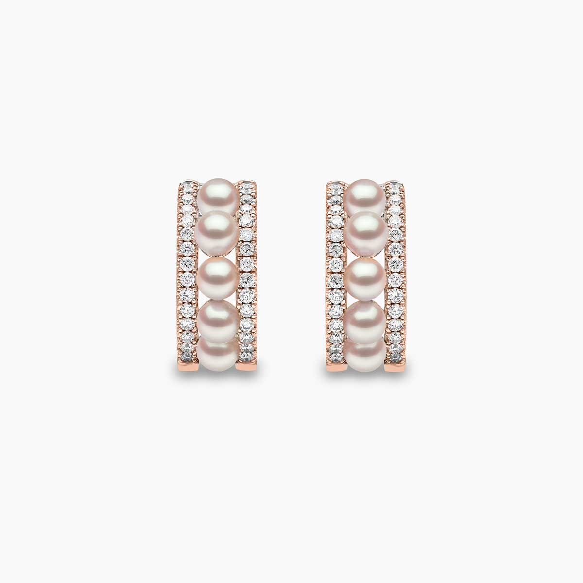 Rose Gold / White Japanese Akoya