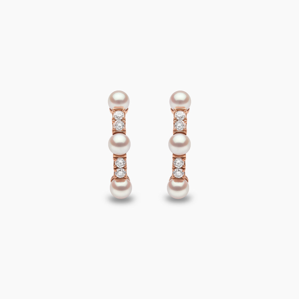 Rose Gold / White Japanese Akoya