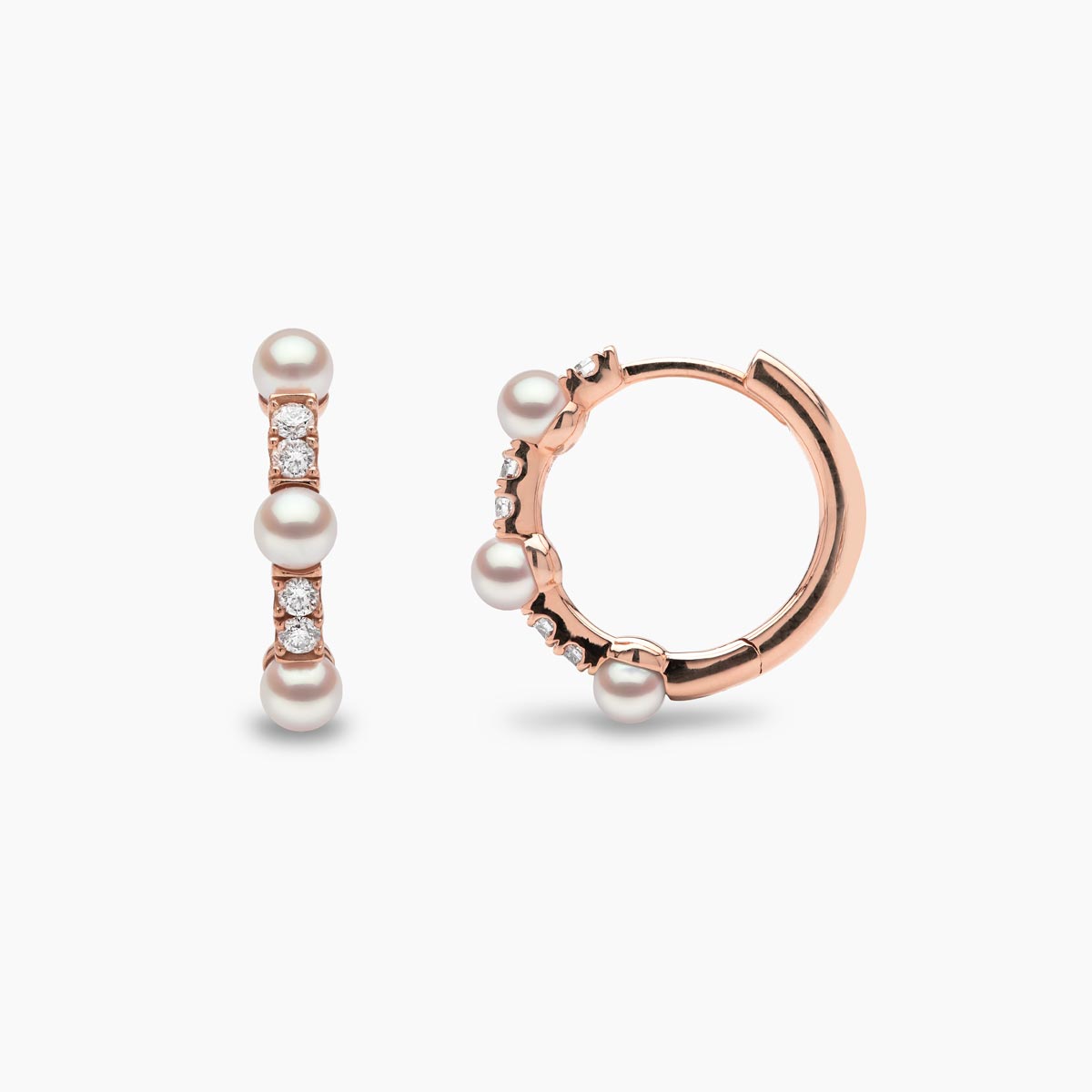 Rose Gold / White Japanese Akoya