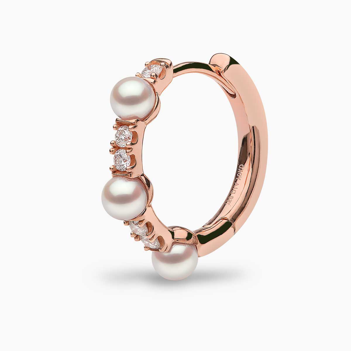 Rose Gold / White Japanese Akoya