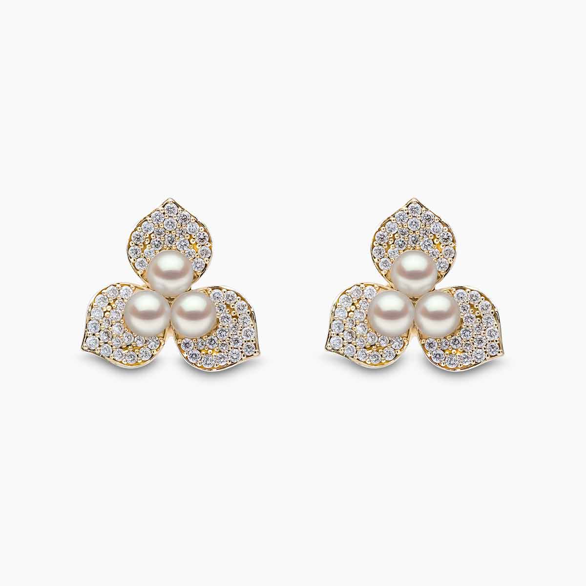 Yellow Gold / White Japanese Akoya