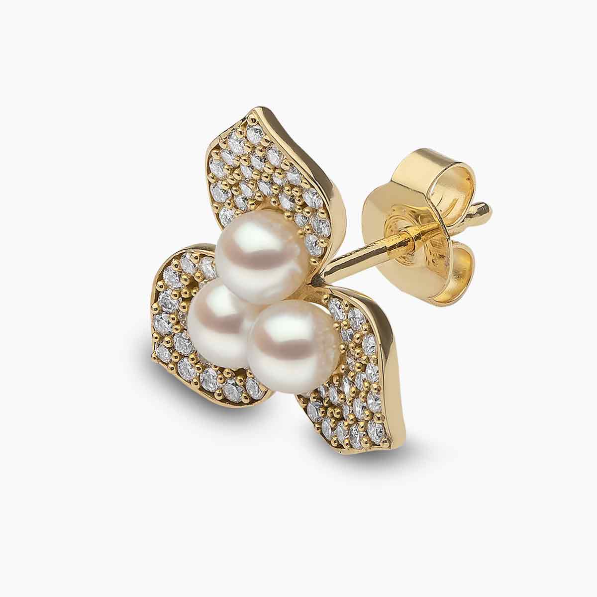 Yellow Gold / White Japanese Akoya