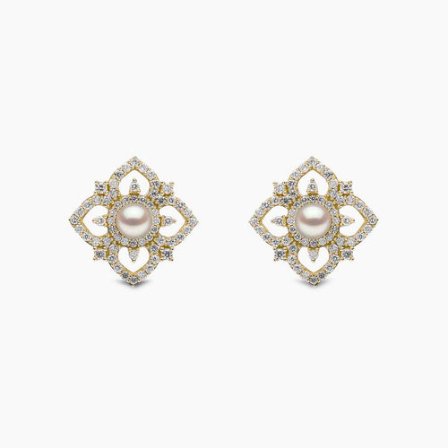 Yellow Gold / White Japanese Akoya