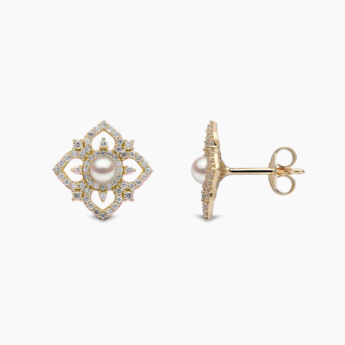 Yellow Gold / White Japanese Akoya