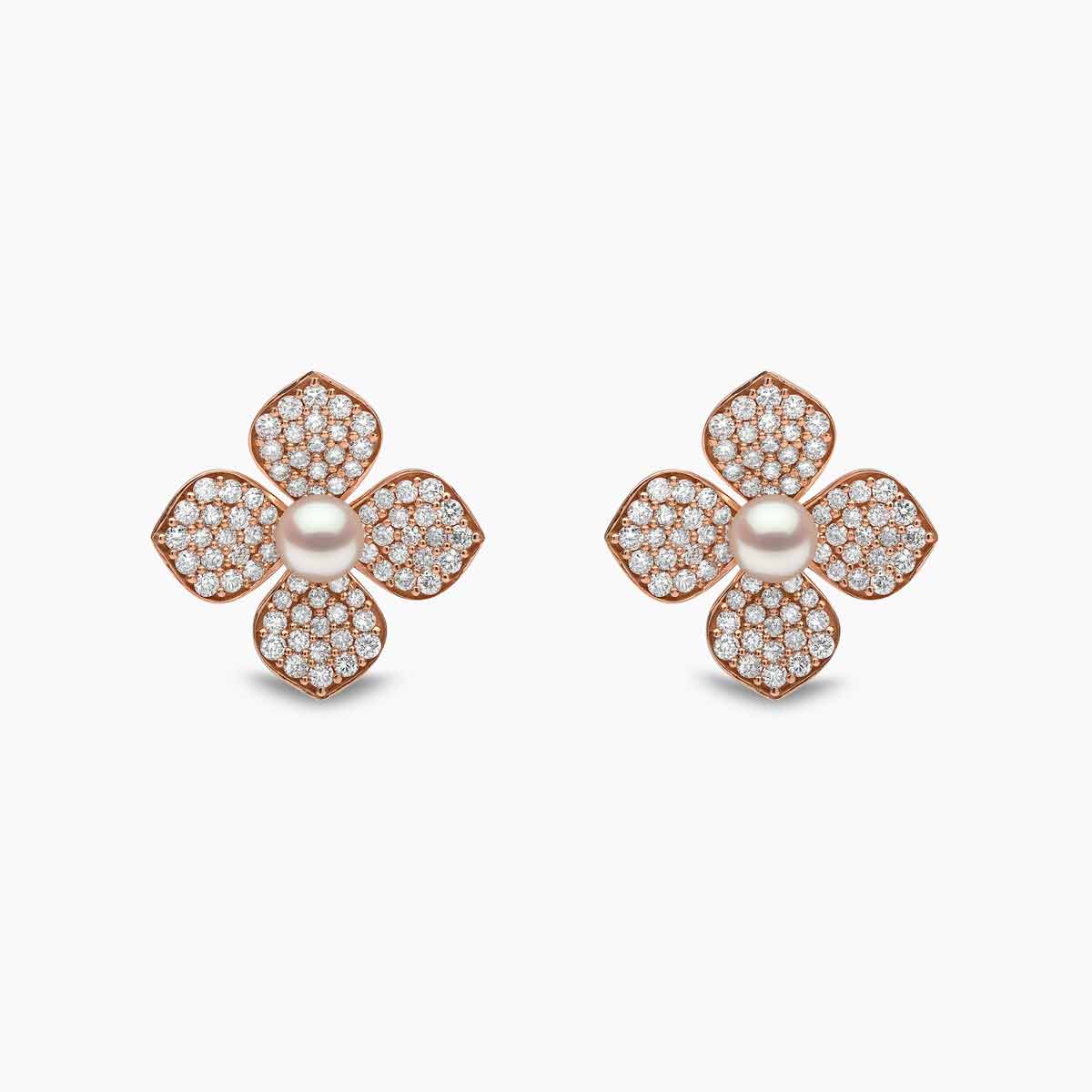 Rose Gold / White Japanese Akoya