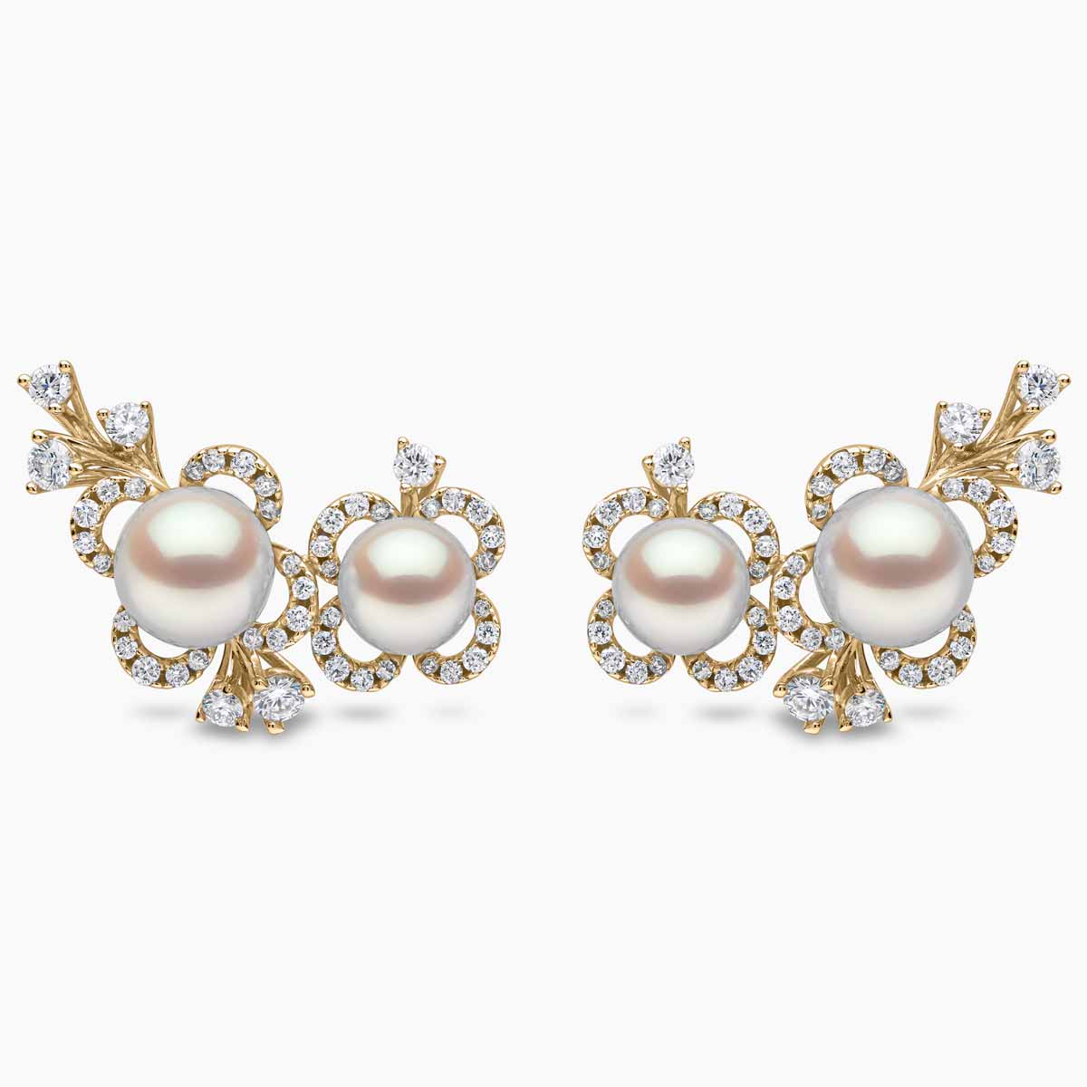 Yellow Gold / White Japanese Akoya 