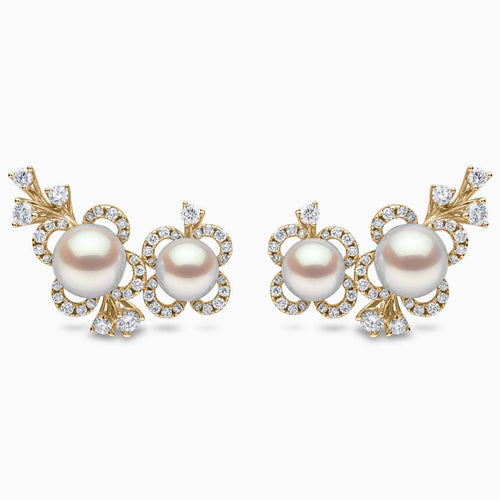 Yellow Gold / White Japanese Akoya 