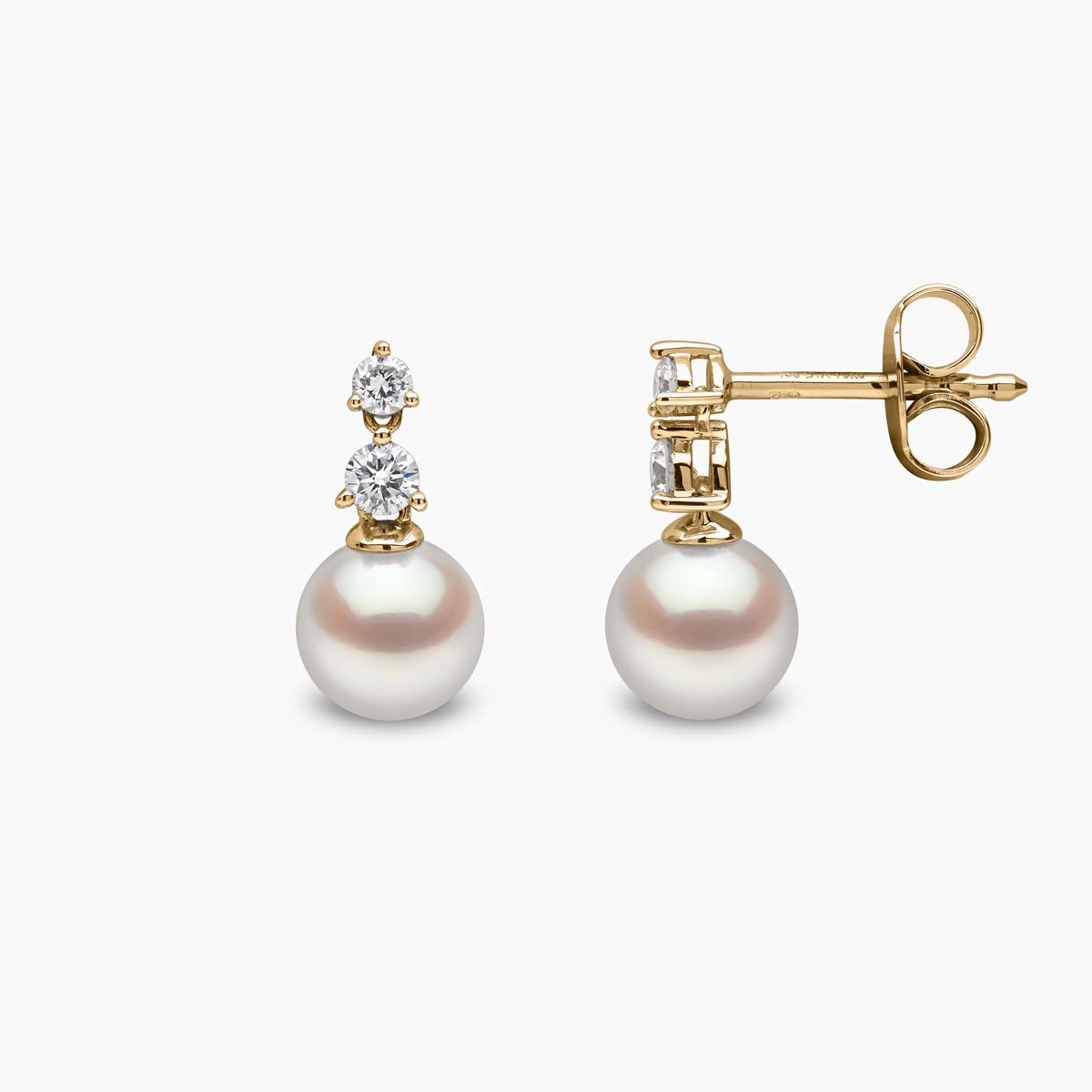 Yellow Gold / White Japanese Akoya