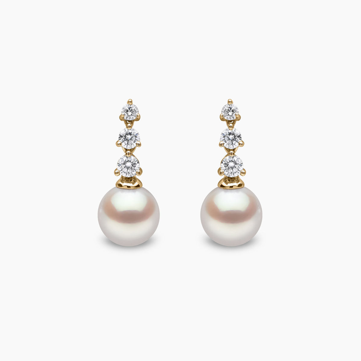 Yellow Gold / White Japanese Akoya