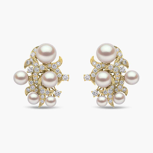 Yellow Gold / White Japanese Akoya 