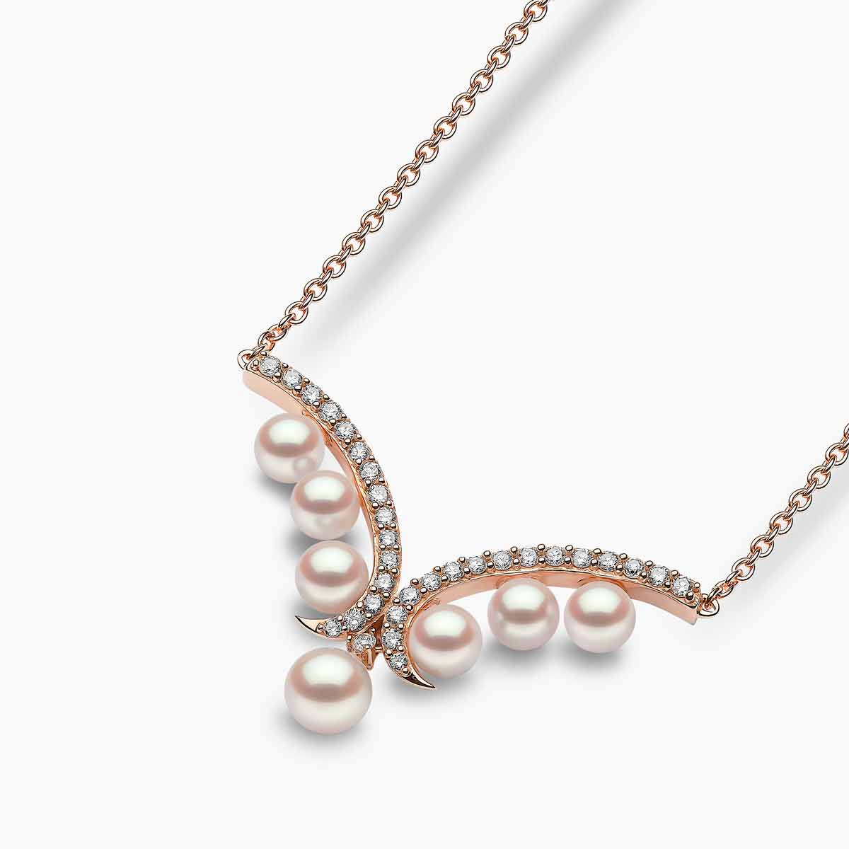 Rose Gold / White Japanese Akoya