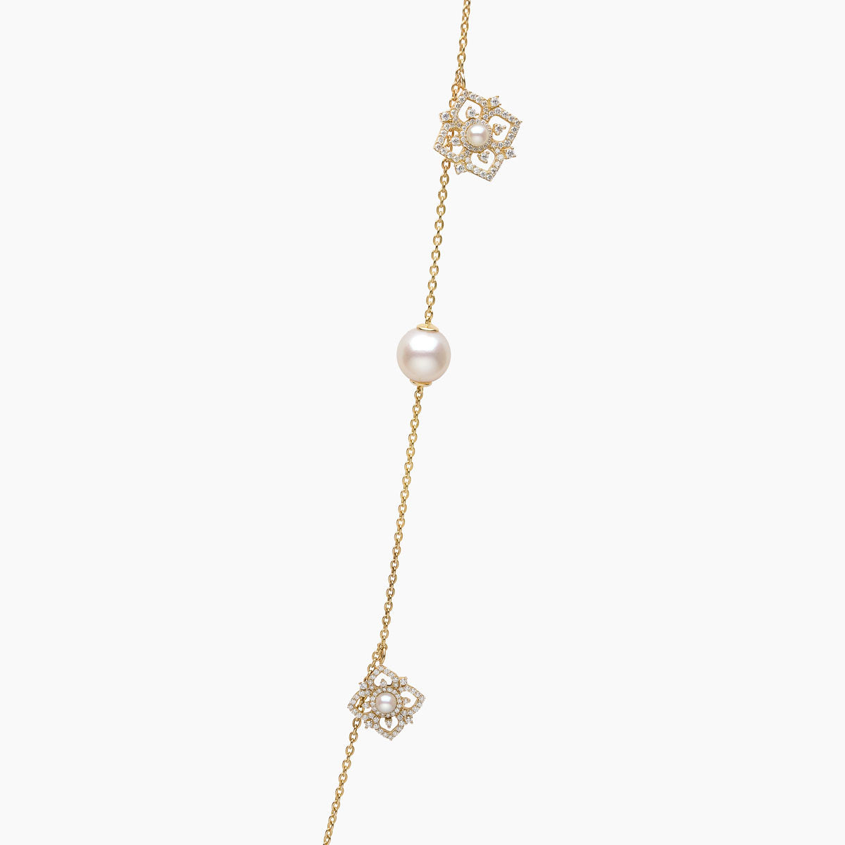 Yellow Gold / White Japanese Akoya