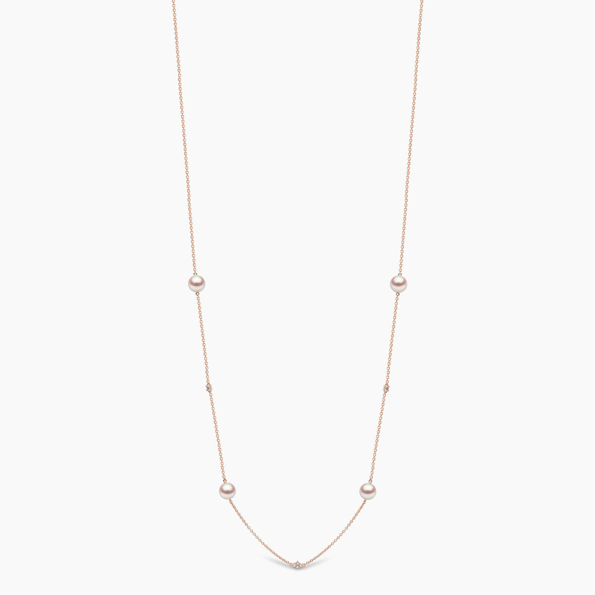 Rose Gold / White Japanese Akoya