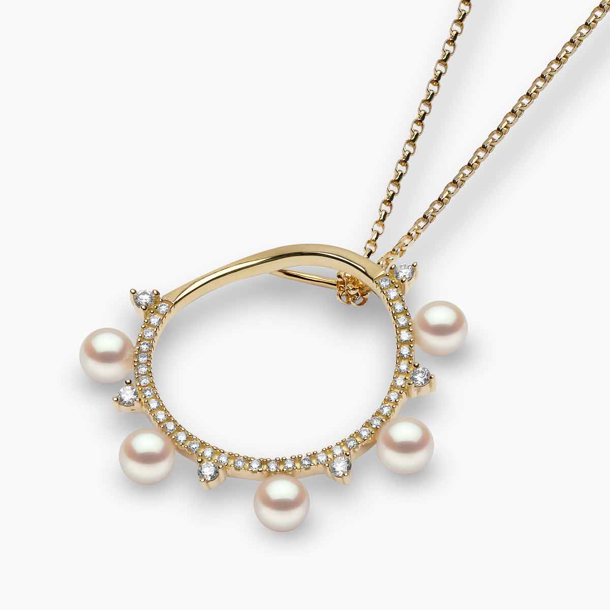 Yellow Gold / White Japanese Akoya