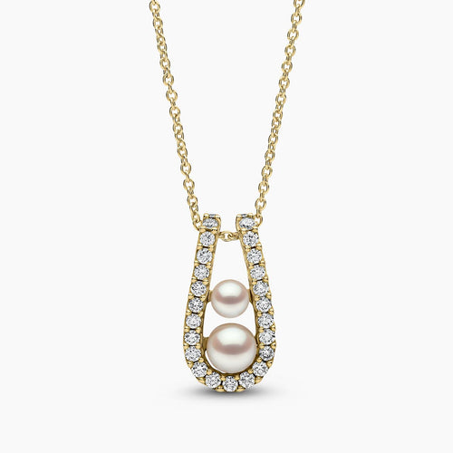 Yellow Gold / White Japanese Akoya