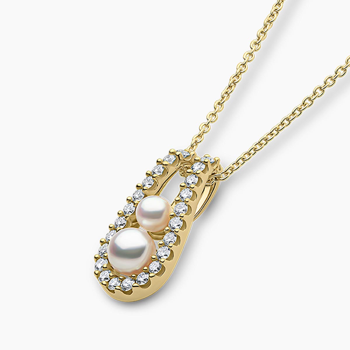 Yellow Gold / White Japanese Akoya