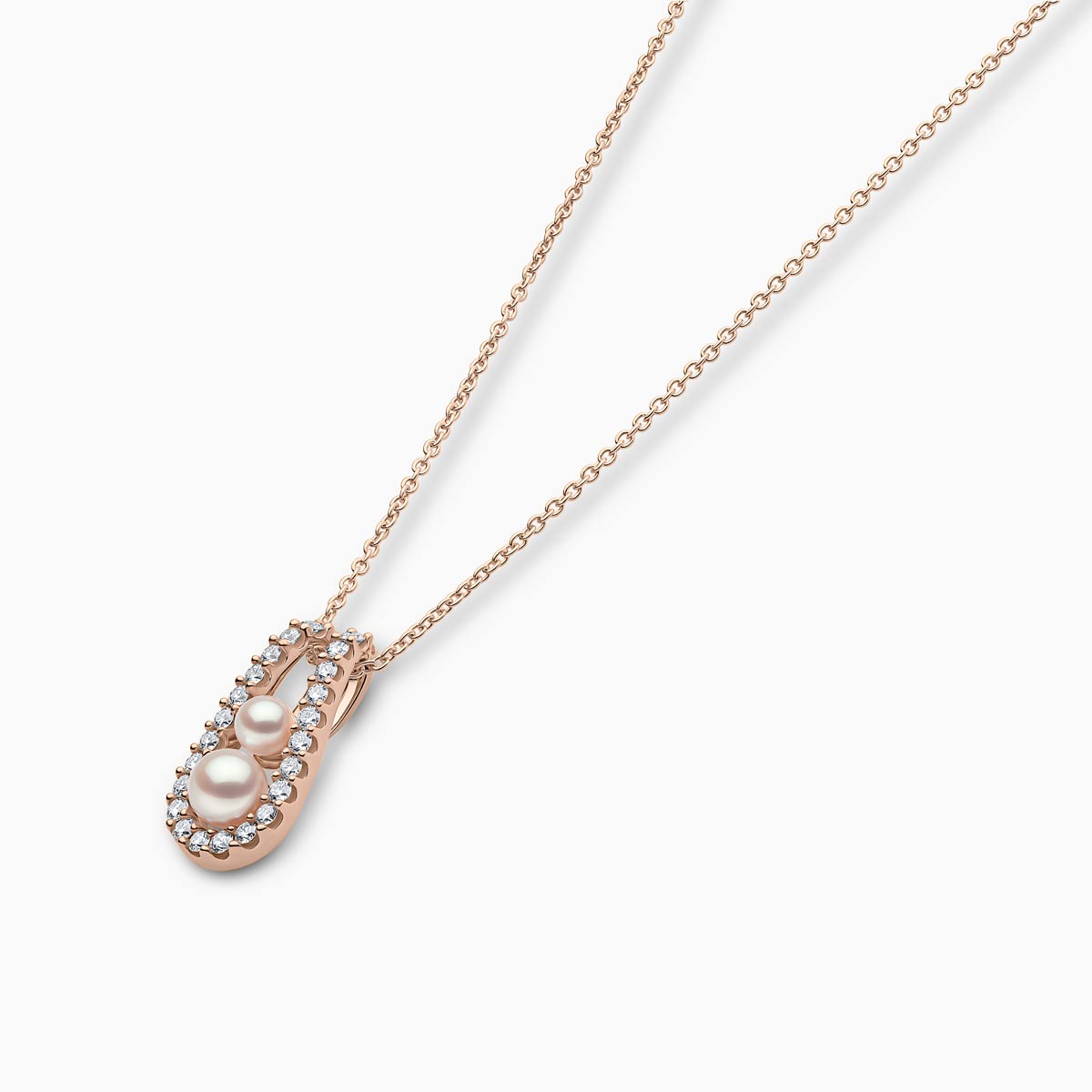 Rose Gold / White Japanese Akoya