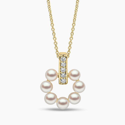 Yellow Gold / White Japanese Akoya