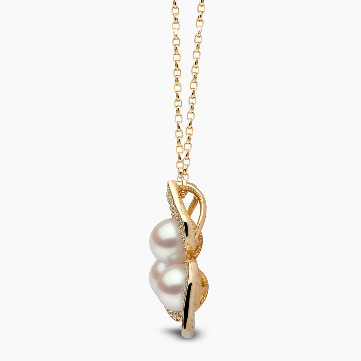 Yellow Gold / White Japanese Akoya