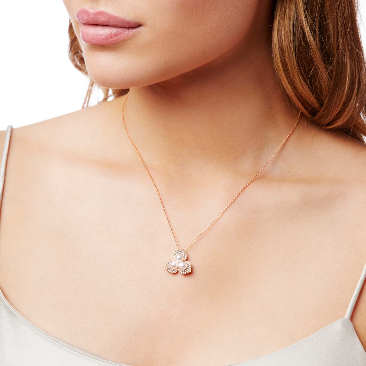 Rose Gold / White Japanese Akoya