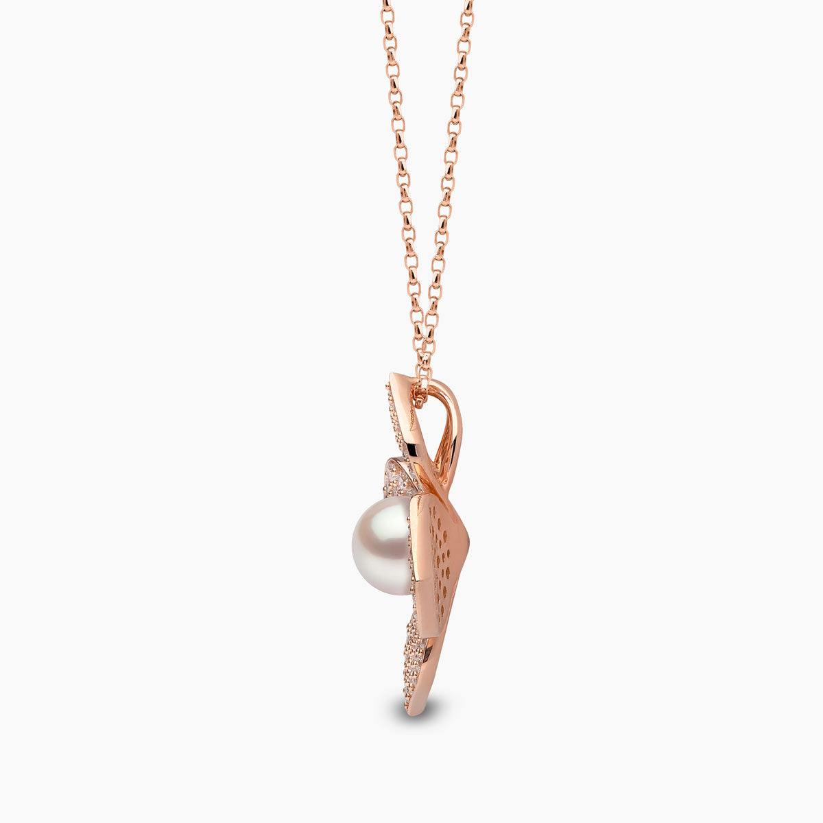 Rose Gold / White Japanese Akoya
