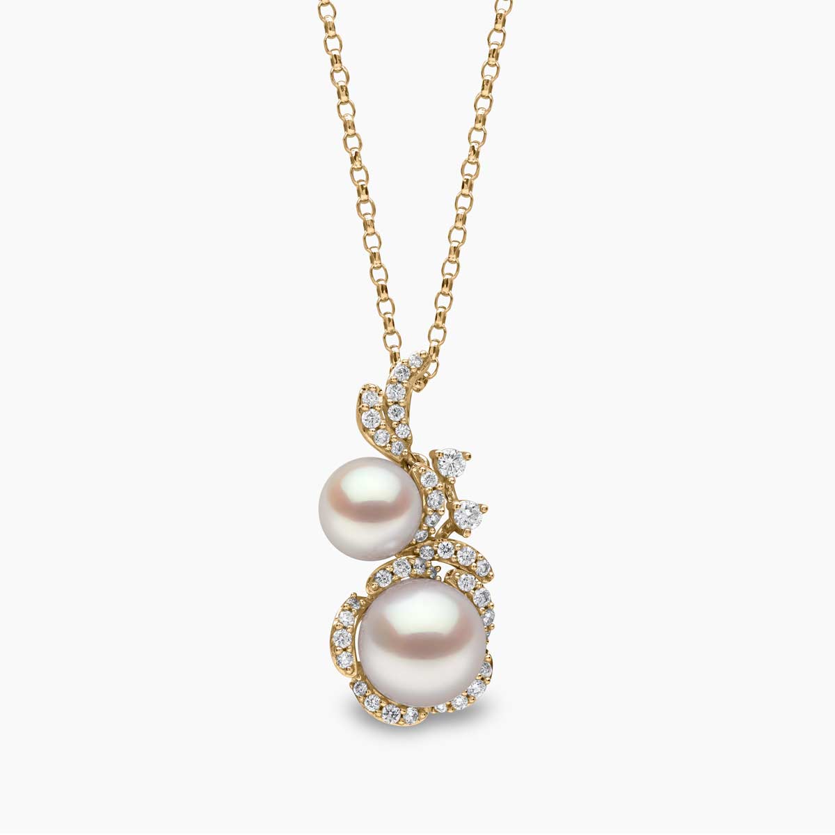 Yellow Gold / White Japanese Akoya 