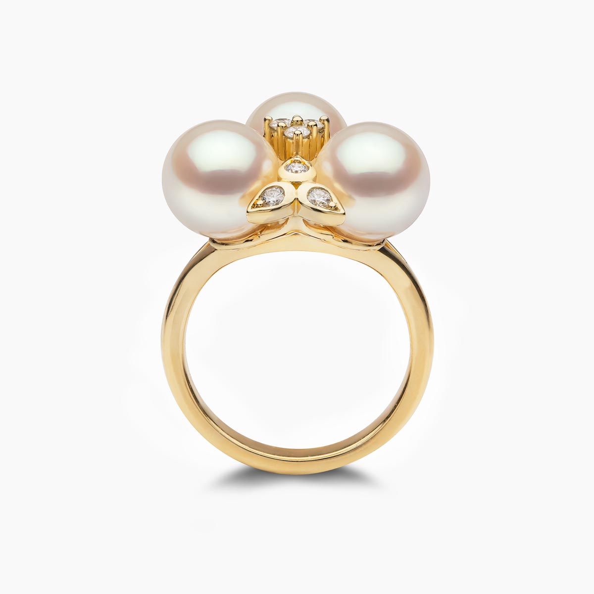 Yellow Gold / White Japanese Akoya