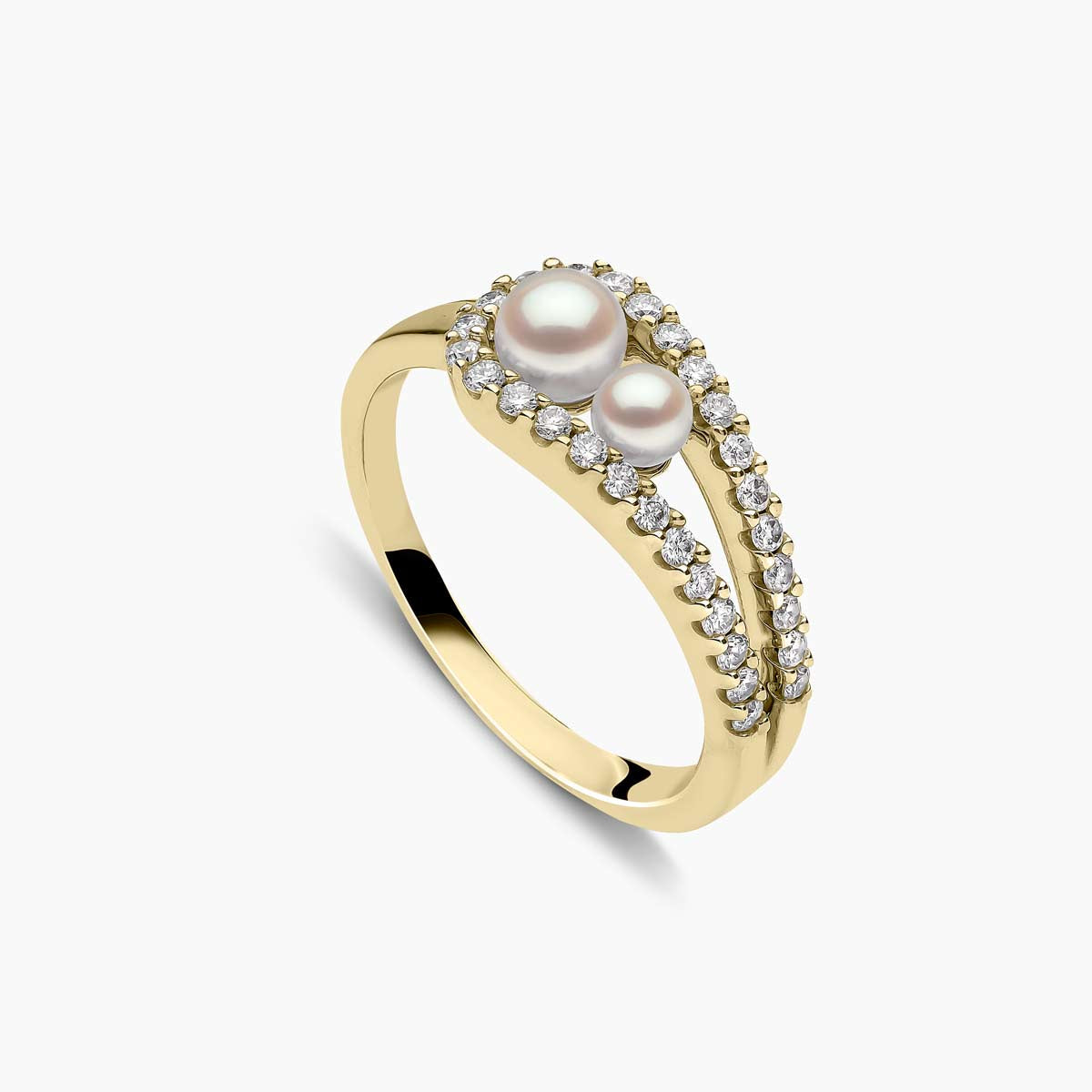 Yellow Gold / White Japanese Akoya