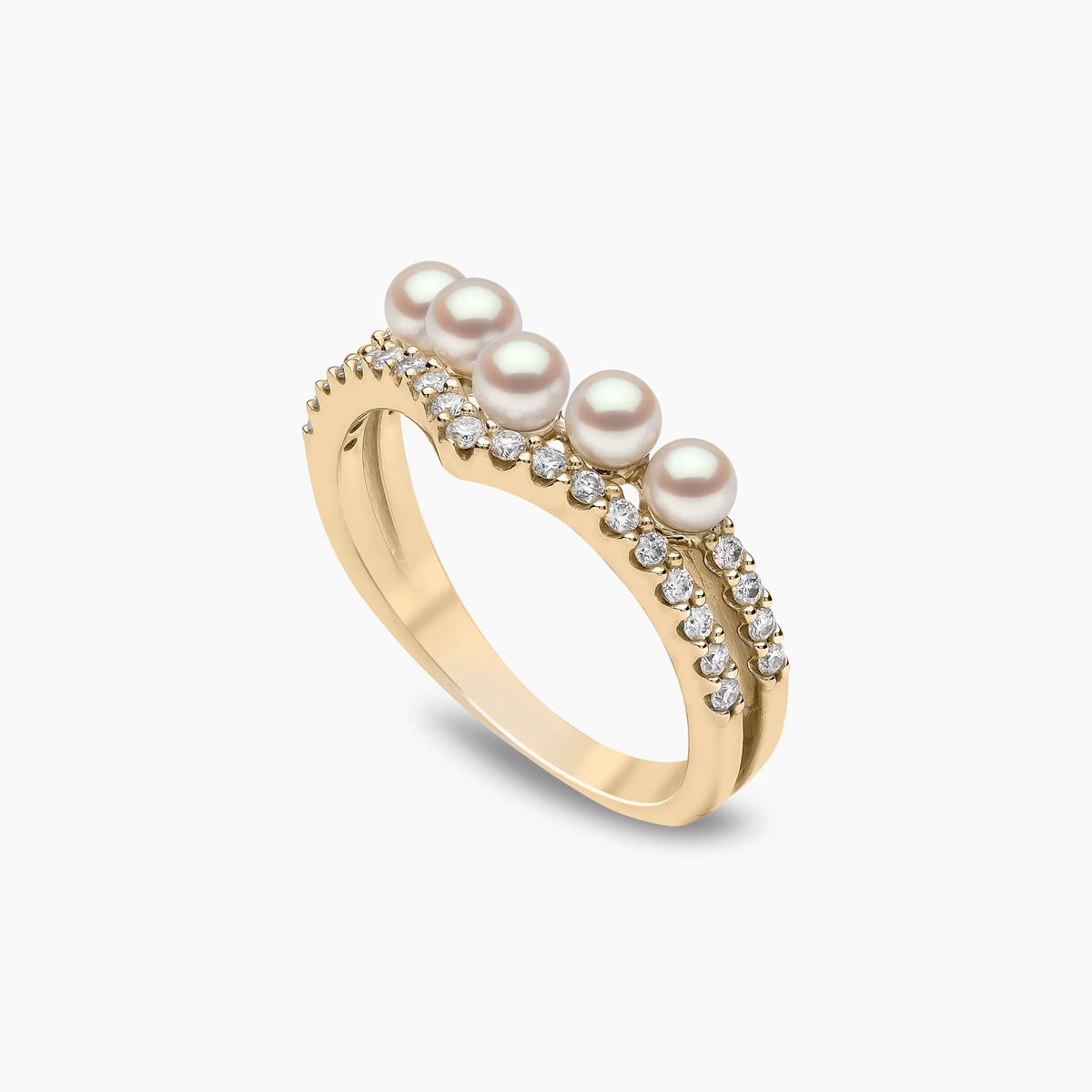Yellow Gold / White Japanese Akoya