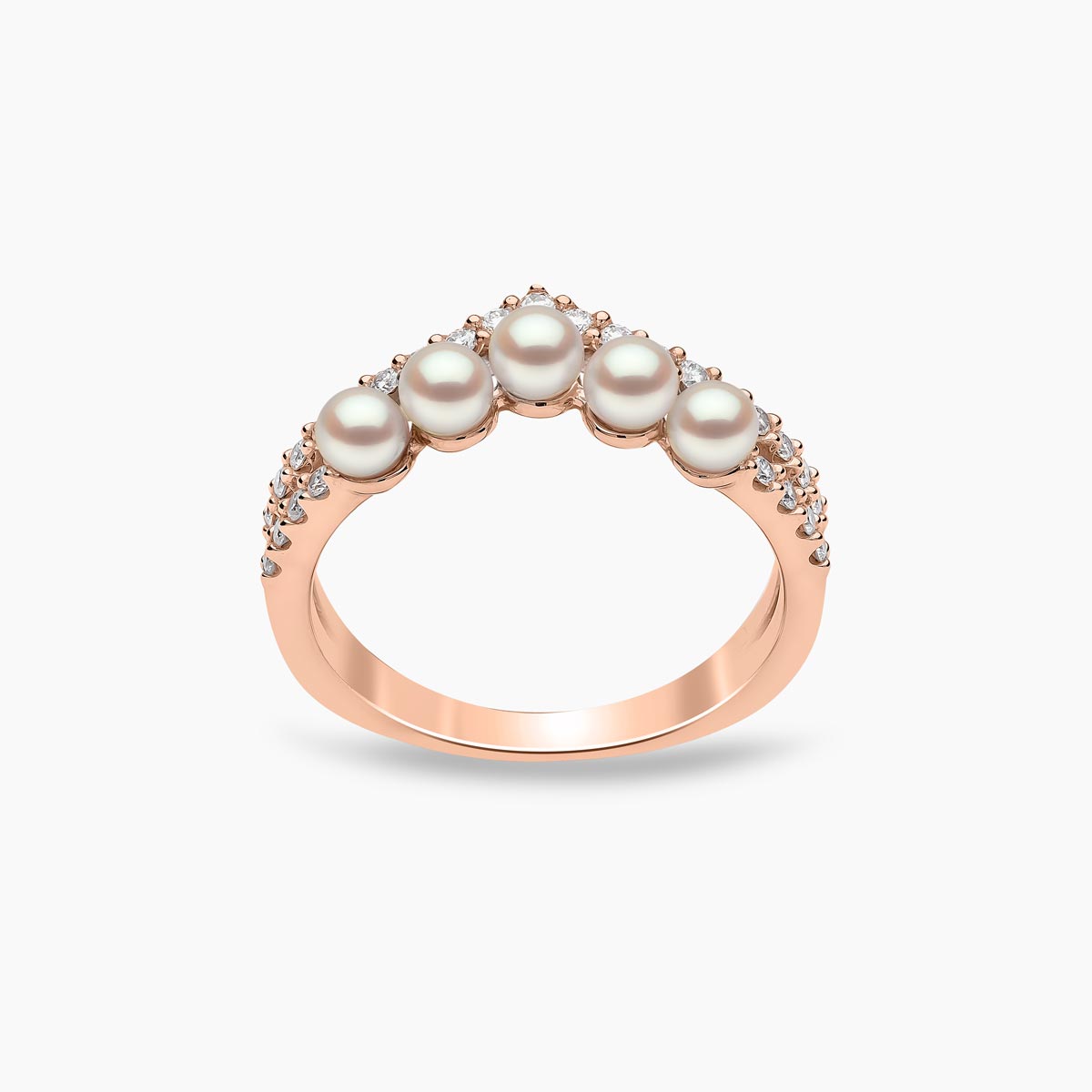 Rose Gold / White Japanese Akoya