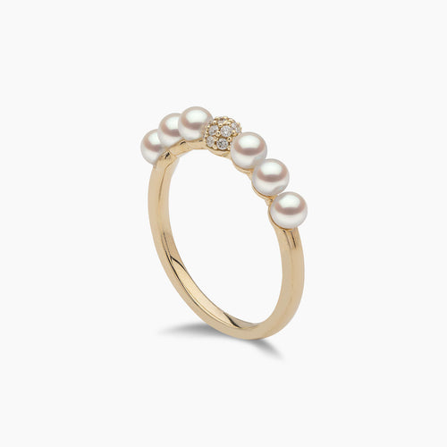 Yellow Gold / White Japanese Akoya