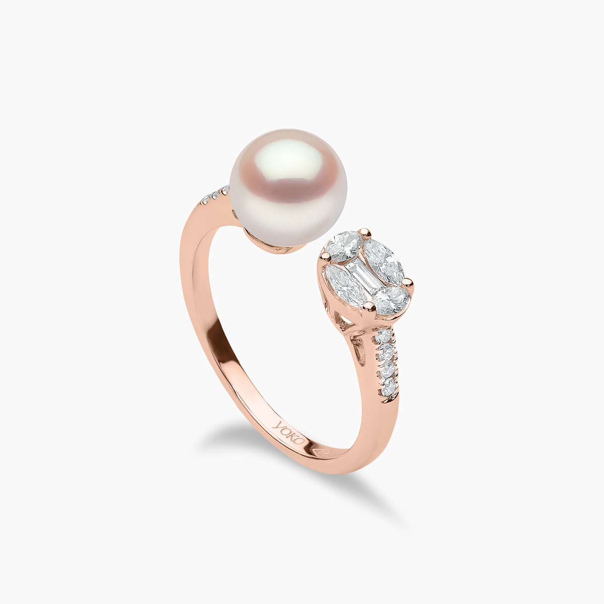 Rose Gold / White Japanese Akoya