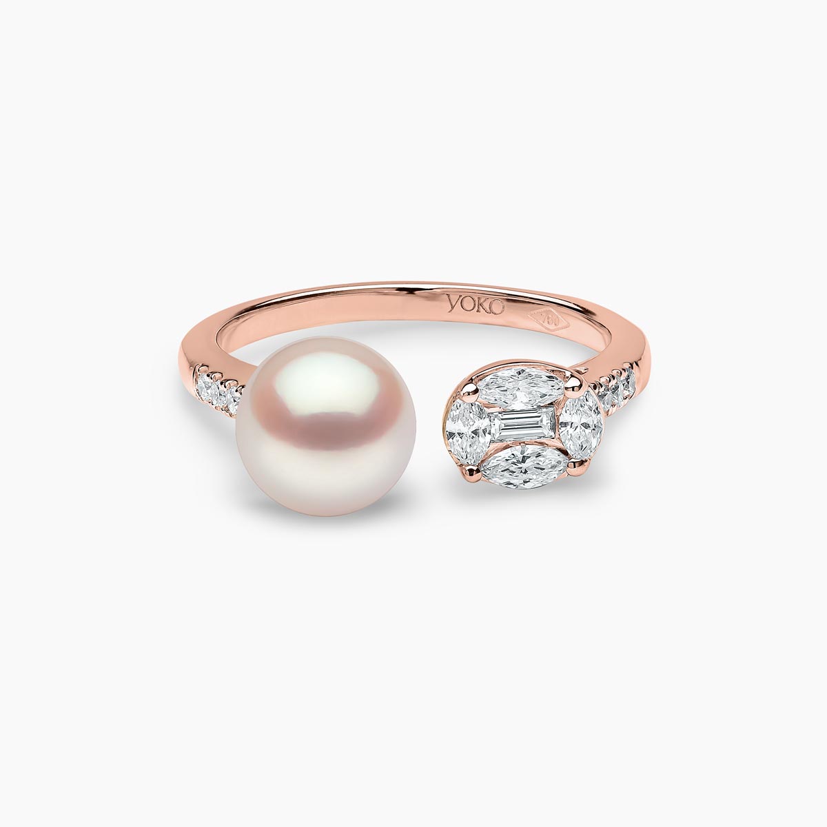 Rose Gold / White Japanese Akoya