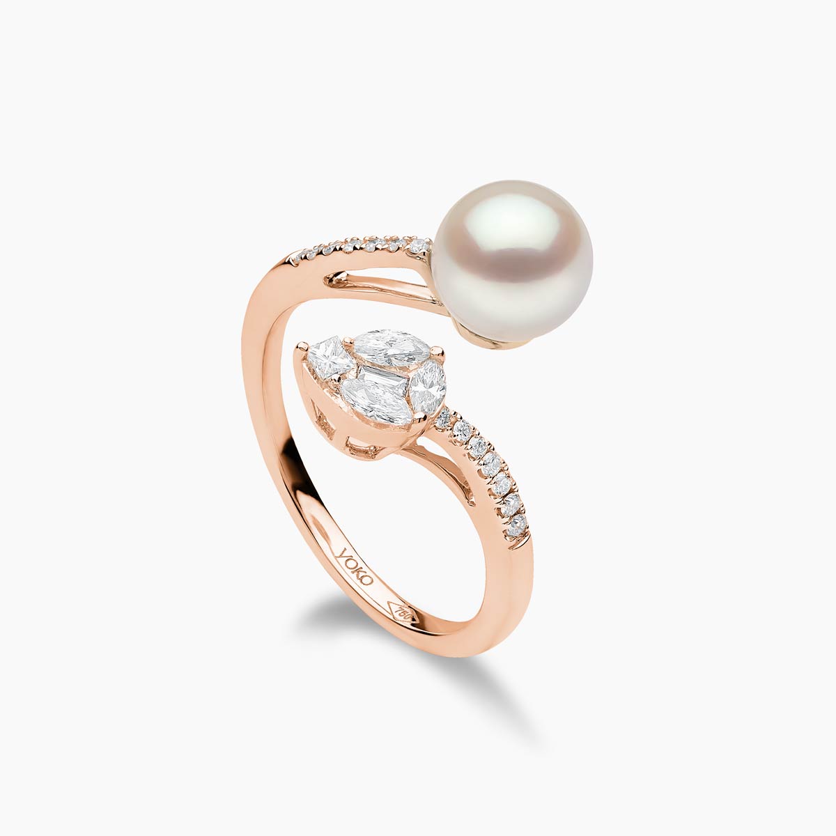 Rose Gold / White Japanese Akoya