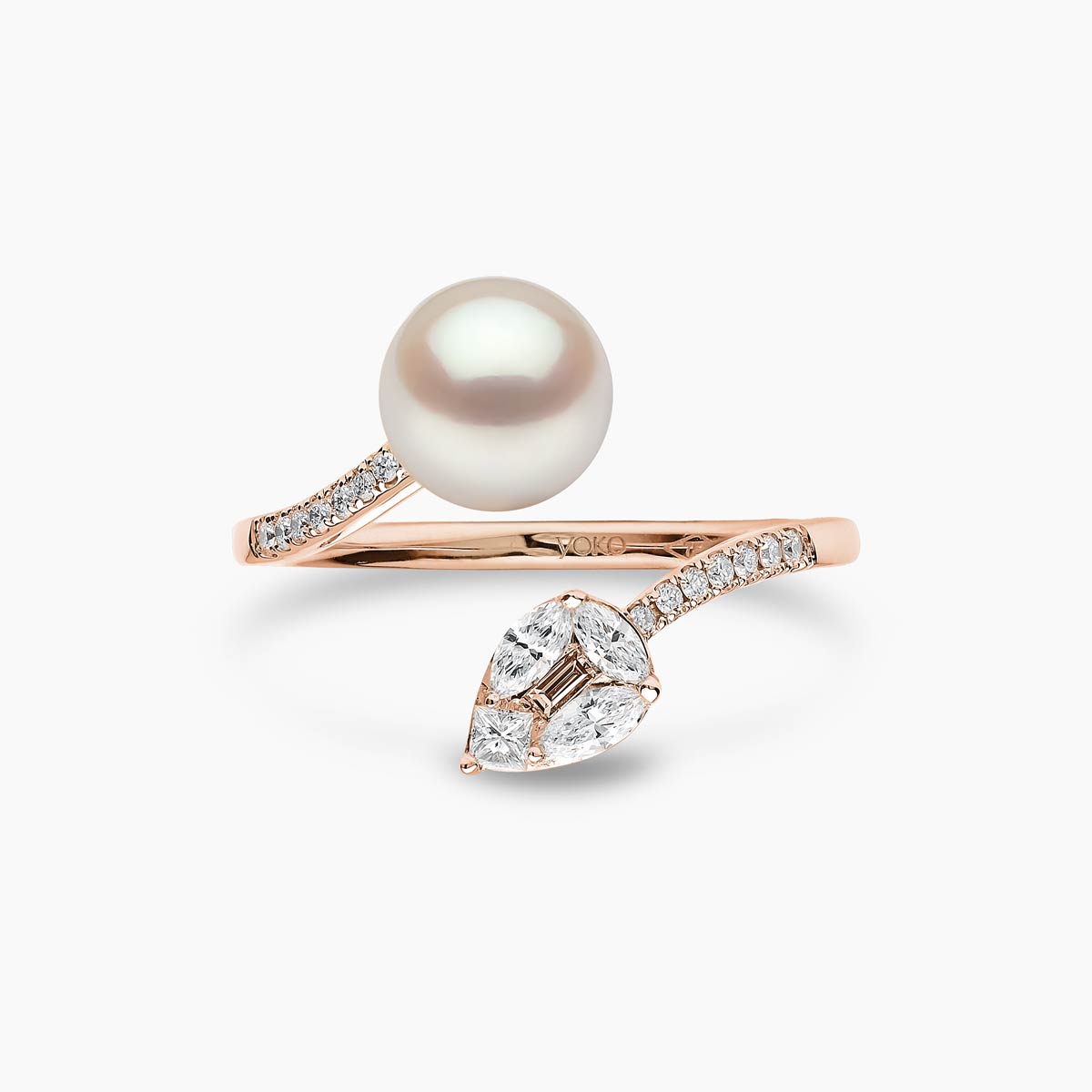 Rose Gold / White Japanese Akoya