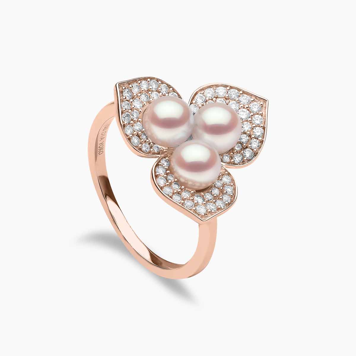 Rose Gold / White Japanese Akoya