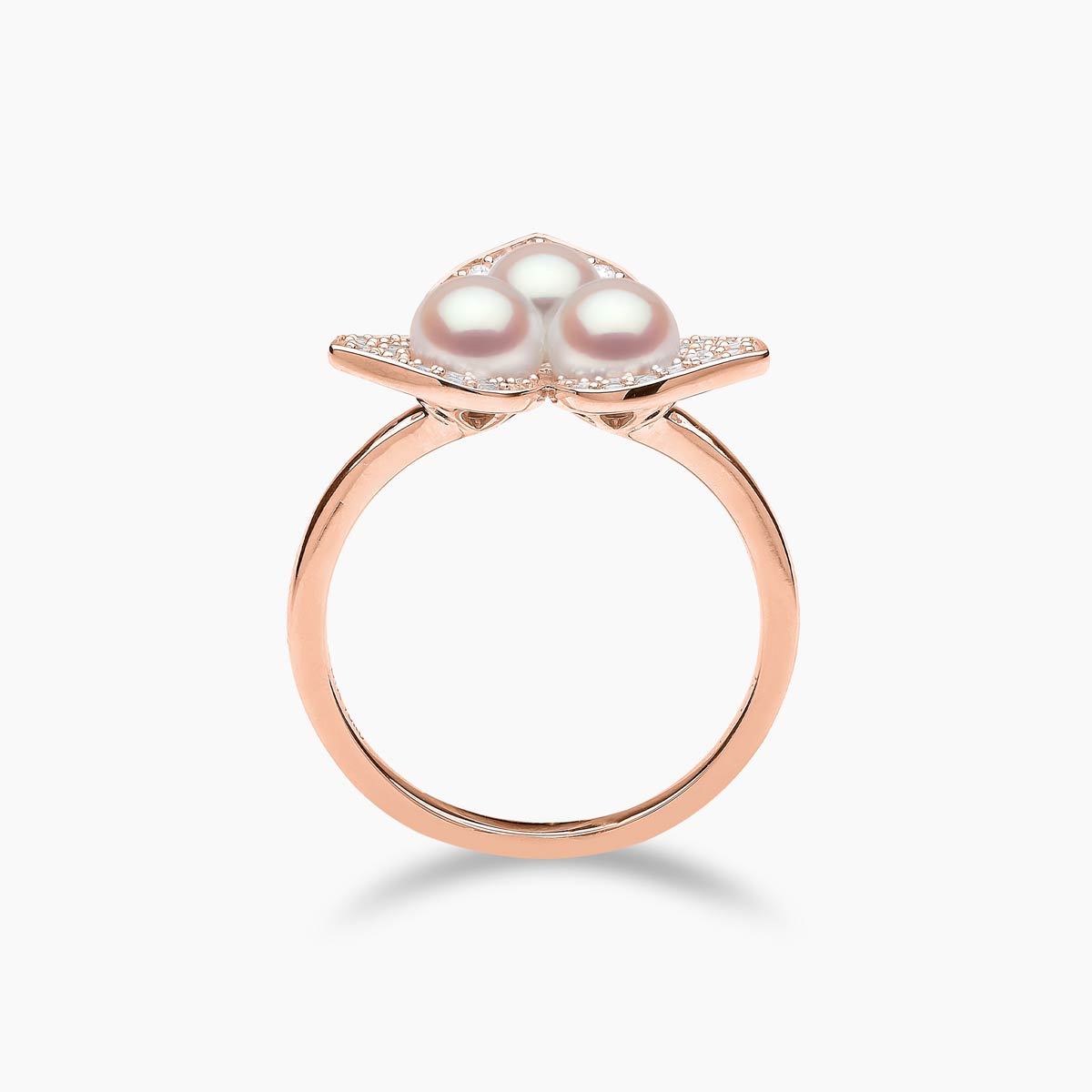 Rose Gold / White Japanese Akoya