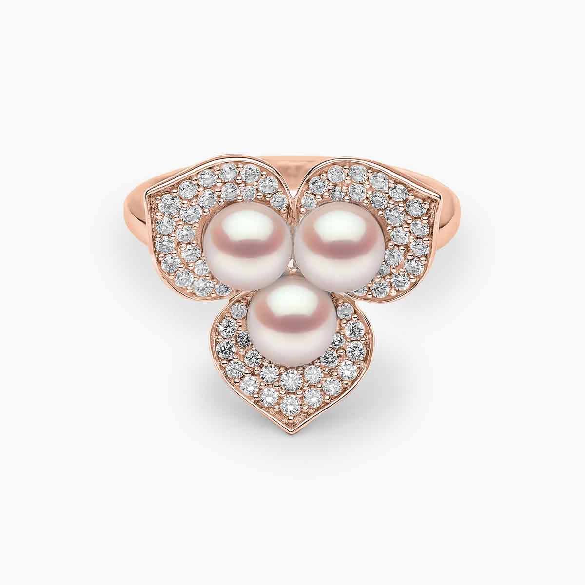 Rose Gold / White Japanese Akoya