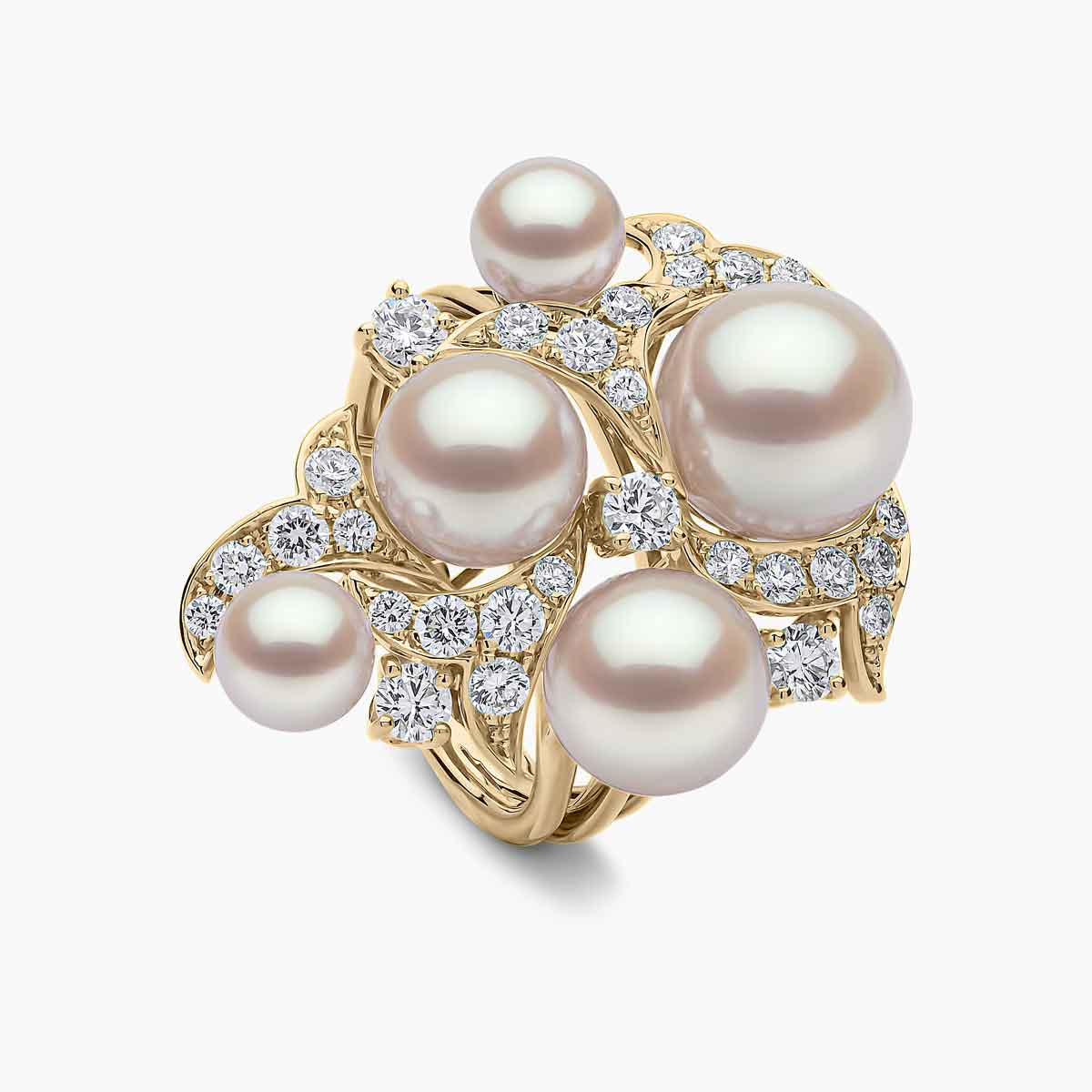 Yellow Gold / White Japanese Akoya 