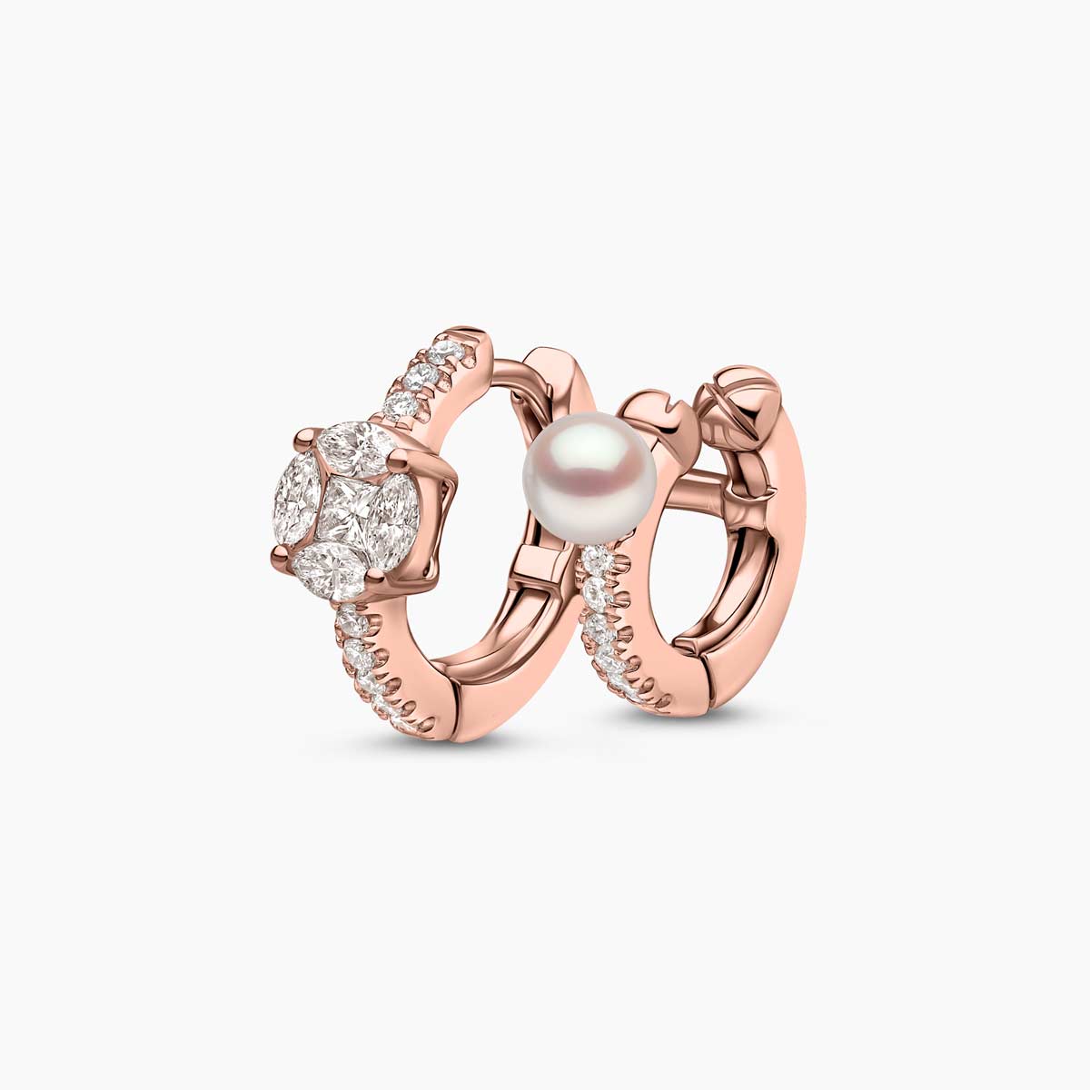 Rose Gold / White Japanese Akoya